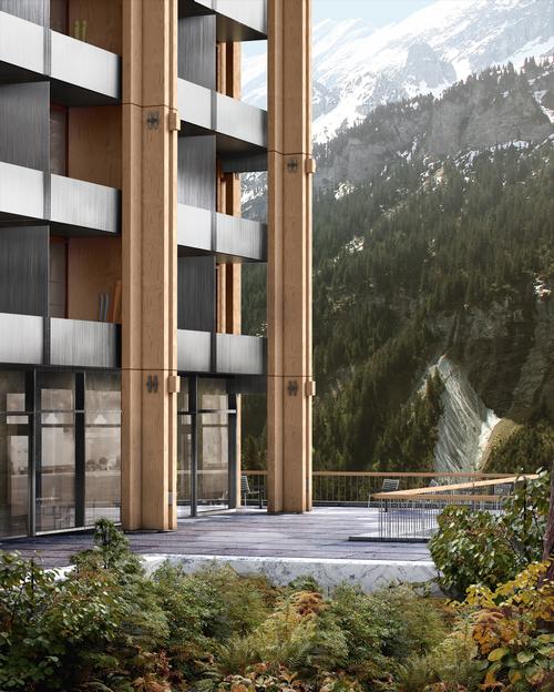 Timber façades are designed to minimise the need for heating and cooling / Hesselbrand