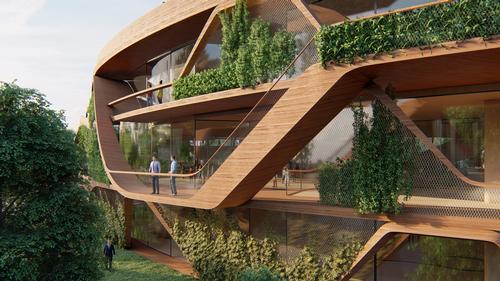 Wooden elements for construction help to balance the CO2 use of materials / Lava