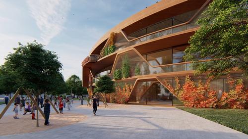 The centre is aimed at reinventing learning for 800 children and 800 adults / Lava