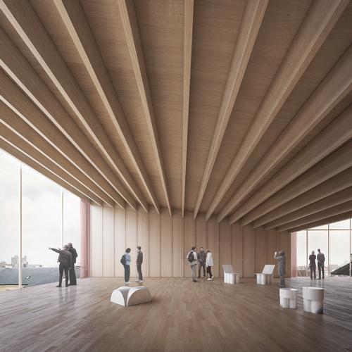 The extension will provide additional spaces for exhibitions, debate, reflection, public activities, retail and catering / TRANS, Carmody Groarke en RE-ST
