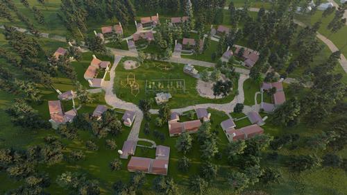 The masterplans is laid out as a landscaped ring with a series of clustered developments / JTP