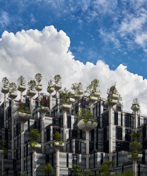 The structure is raised towards its centre to create more volume inside / Qingyan Zhu
