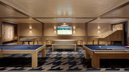 There is a games room for Tower residents to enjoy / Noe & Associates / The Boundary