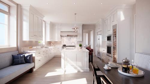 A typical kitchen at Beckford House & Tower / Noe & Associates / The Boundary