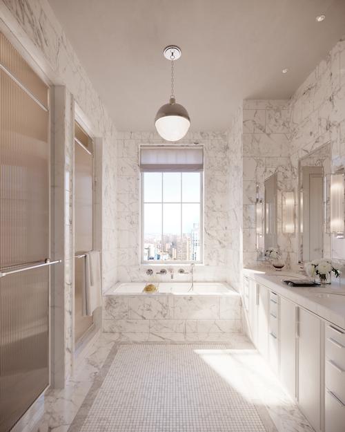 A typical bathroom at Beckford House & Tower / Noe & Associates / The Boundary