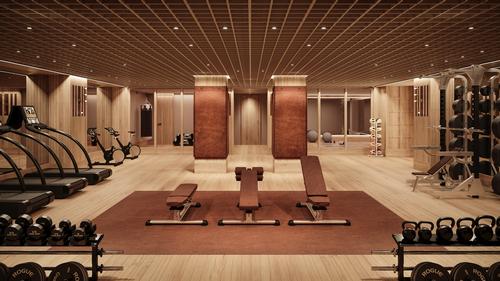 The fitness centre is part of over 3,000sq ft (280sq m) of wellness amenities in the Tower / Noe & Associates / The Boundary