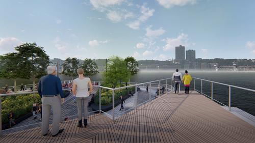 The pier will include green and public spaces, extensive planting and accompanying amenities / !melk / Hudson River Park Trust
