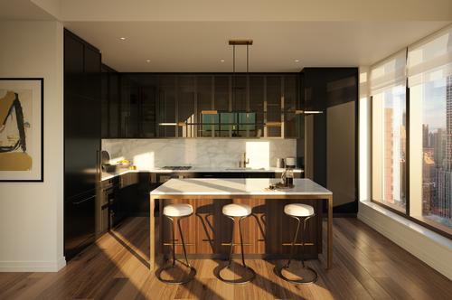 Residences will range from studios to four-bedroom homes / Rockefeller Group