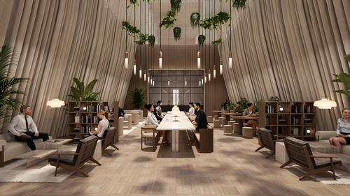 There will be and multi-use meeting and event spaces / Labs Collective