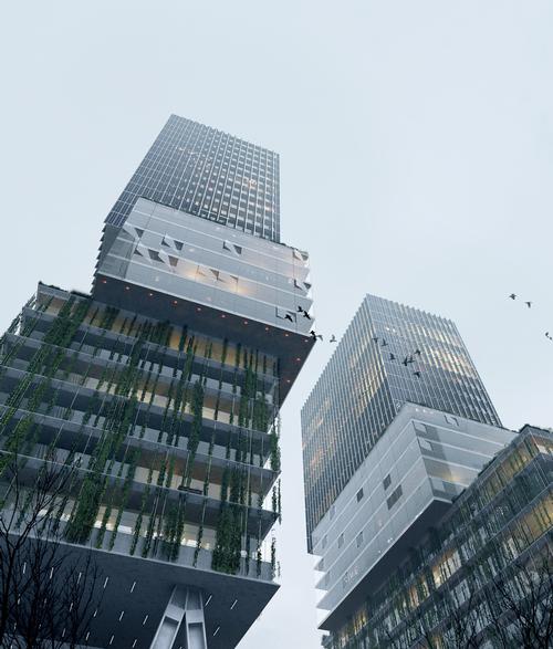 Residential buildings will be built with glass façades that reference the city's industrial architecture / Proloog