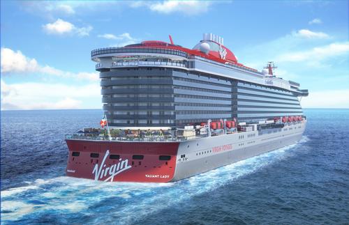 Renderings appear to show outdoor greenery and planting, sunbathing decks and places to eat and drink / Virgin Voyages