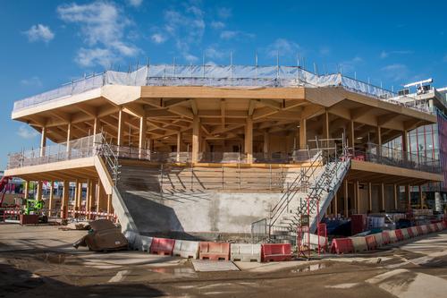 The pavilion broke ground in February this year / Sean Pollock