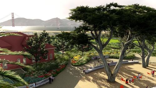 Visitors will be able to see the Golden Gate Bridge / James Corner Field Operations