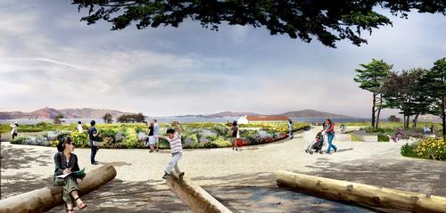 The park will give visitors views out into San Francisco Bay / James Corner Field Operations