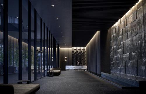 The palette emphasizes darker tones balanced with natural materials / Norm Li