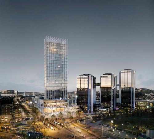 The 28,000sq m (301,000sq ft) development will sit alongside the three existing Gothia Towers / Tham & Videgård Arkitekter