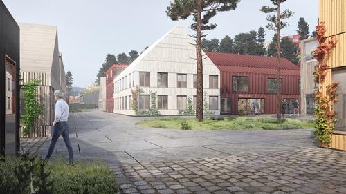 The town has an urban landscape of interconnecting streets / Mad Arkitekter