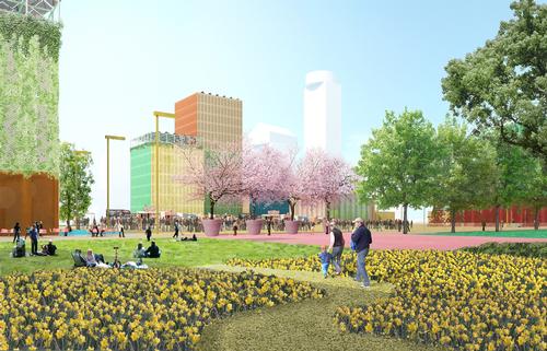 There will be a mix of hospitality, shops, offices and green spaces / MVRDV