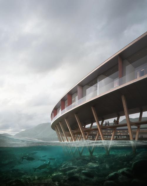 There will be glazing around the entirety of the hotel's circular design / Plompmozes