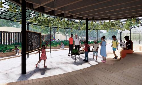 The Youth Garden and Covered Classroom will educate kids about gardening and nutrition and instill the importance of urban agriculture from an early age
