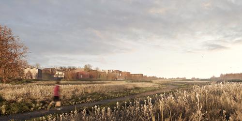 Around 40 per cent of the 18ha (44ac) district will be left undeveloped for nature to thrive / Henning Larsen