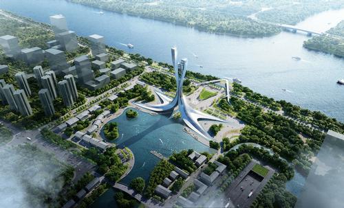The design is aimed at reflecting the city's status as a fast-evolving tech hub as well as its cultural heritage / RMJM Shanghai