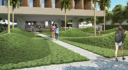 A memorial garden will celebrate the arts, crafts and labours of African Americans / Pei Cobb Freed & Partners