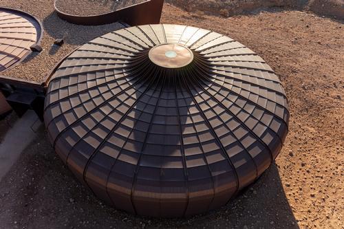 The pods' steel cladding, coupled with their circular shapes, recall the urchins on which they are based / Marc Goodwin
