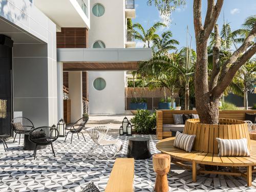 There are outdoor terraces that can be used for events