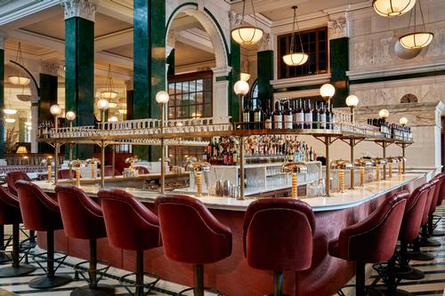 Nulty's work at the Ned hotel complements the branding of each space / The Ned