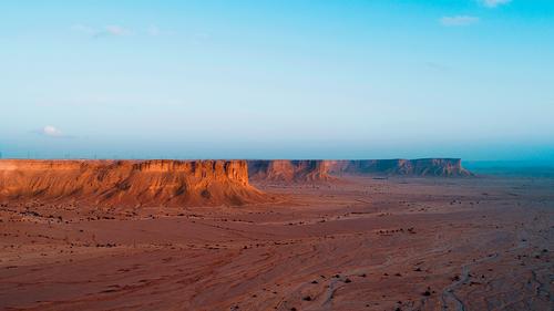 The dramatic natural landscape outside Riyadh is soon to be shaped by a major ground preparation project / Qiddiya