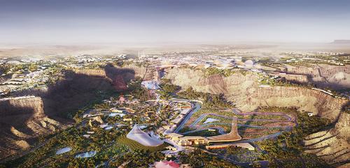 An artist's impression of part of the proposed complex / Qiddiya