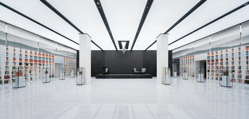 Amenities include an urban art living room, a 24-hour study room, a children's library, reading rooms and a lecture hall / CreatAR Images