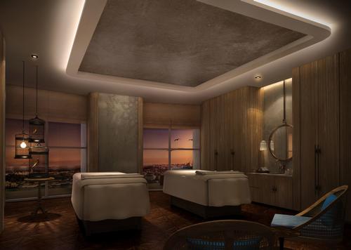 The spa includes seven treatment rooms, including two for couples