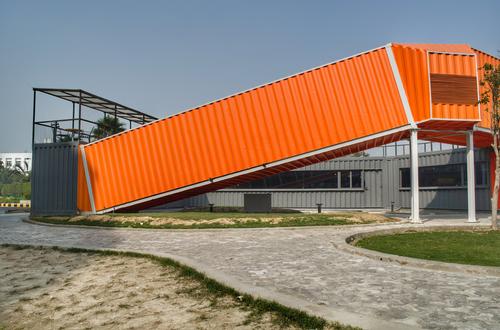 Inclined and raised sections are used to created the shape / Rahul Jain
