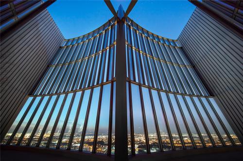 The terrace features a vast glazed screen to provide shelter from the elements