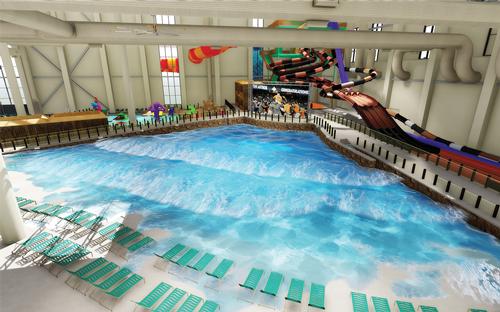 The indoor water park will be America's largest, beating Kalahari's Pocono Mountains in Pennsylvania