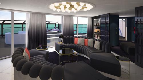 Rock Star Cabins feature personal style riders, upgraded marble clad bathrooms and spaces conceptualised by renowned designer / Virgin Voyages