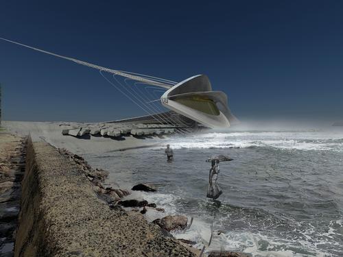 It is designed to harness the strong swell of the Black Sea in Sochi, Russia / Margot Krasojević