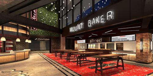 The Mount Baker food hall will accommodate a range of culinary experiences for up to 1,300 people / Rockwell Group