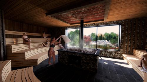 Guests will be able to visit a 12-seat sauna