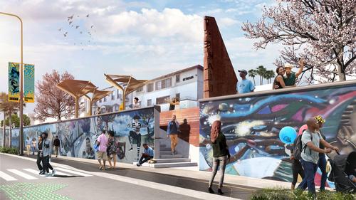 Four themes will serve to inform the experience for people as they move through the area / Perkins and Will