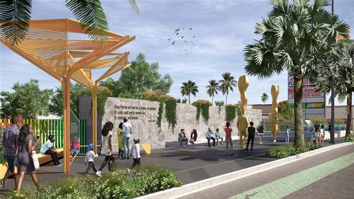 The project will provide additional green space for the area / Perkins and Will