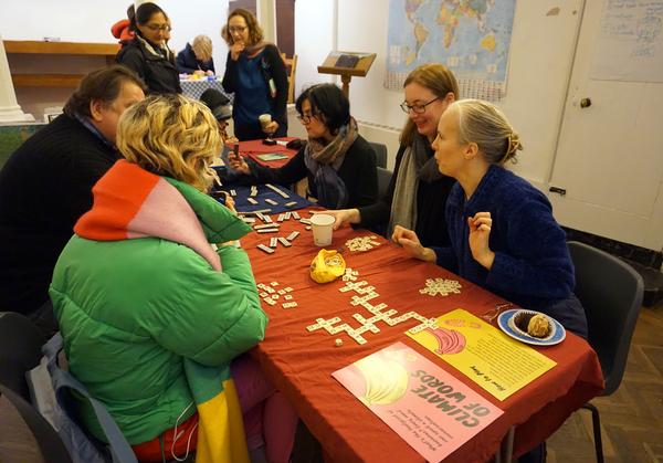 A selection of props, infographics, games, activities and artworks that can be installed differently to suit each host organisation for the series of one day workshops