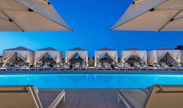 A rooftop pool was added to the spa to attract larger groups and provide an extra events space
