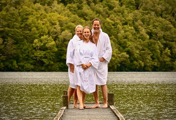 Lakes and waterfalls provide the perfect setting for cold bathing