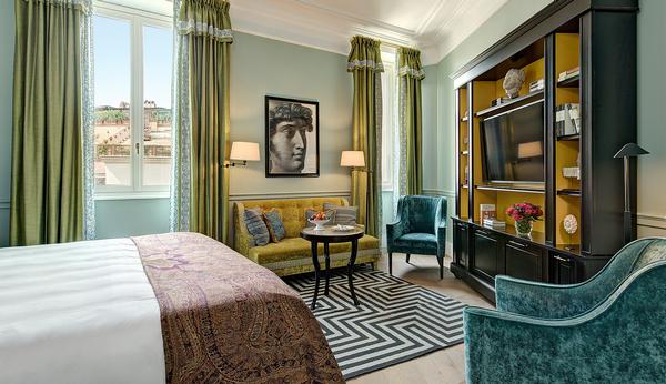 Hotel de la Ville has 104 rooms and suites, inspired by Rome’s role in the era of the Grand Tour