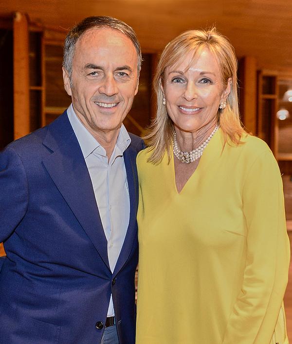 Technogym’s Nerio Alessandri with GWS chair Susie Ellis 