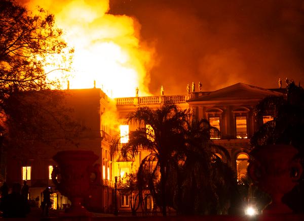 A huge fire ripped through Brazil’s Museu Nacional in September last year