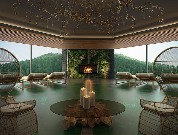 The spa has five energy circuits with different temperatures and humidity
